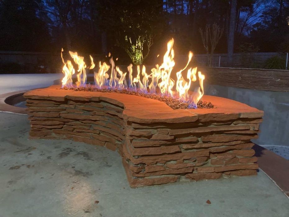 Waterfall and stone water feature project