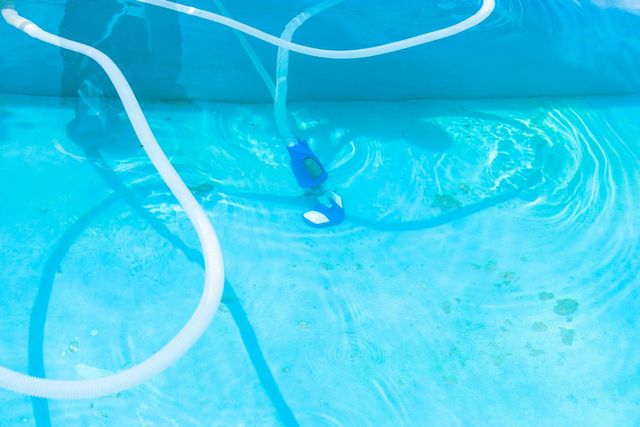 Clean residential swimming pool